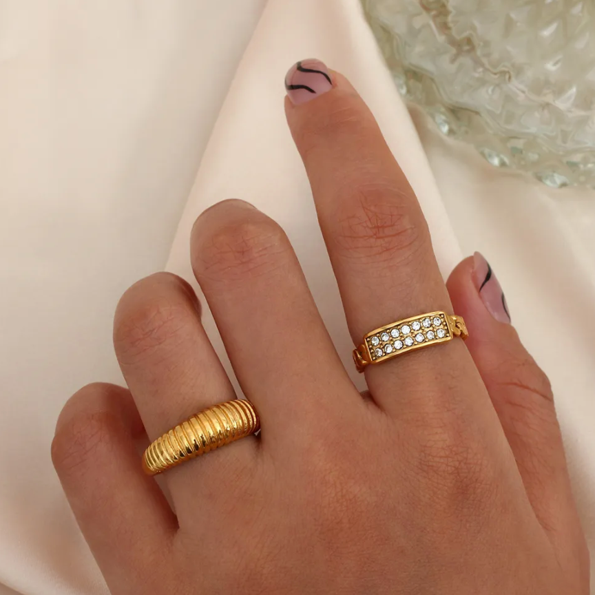 Ribbed Dome Ring